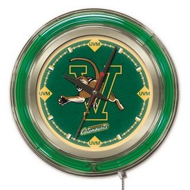 Vermont Double Neon Ring, Logo Clock by Holland Bar Stool Company, ClkVermnt Vermont Double Neon Ring, Logo Clock by Holland Bar Stool Company, ClkVermnt