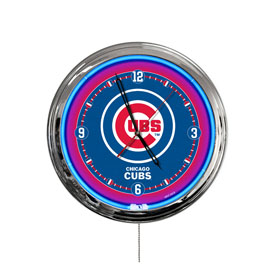 Chicago Cubs 16" LED Wall Clock, ClkL16MLBCub