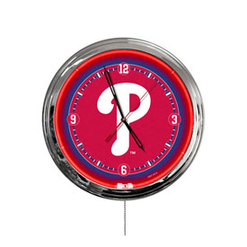 Philadelphia Phillies 16" LED Wall Clock, ClkL16MLBPhi