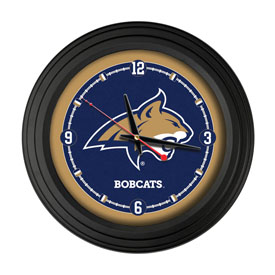 Montana State University 15" Traditional Wall Clock by Holland Bar Stool Co., ClkNL15BKMontSt