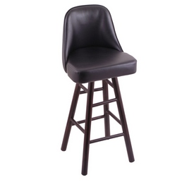 Grizzly Swivel Stool with Smooth Maple Legs, Dark Cherry Finish