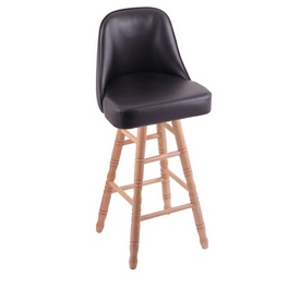 Grizzly Swivel Stool with Turned Oak Legs, Natural Finish