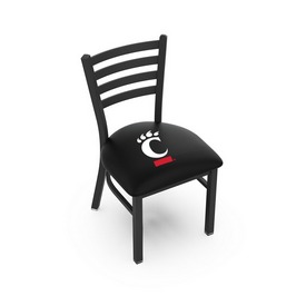 L00418 Black Wrinkle Cincinnati Stationary Chair with Ladder Style Back by Holland Bar Stool Co., L00418Cincin