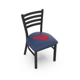 L00418 Black Wrinkle University of Dayton Stationary Chair with Ladder Style Back by Holland Bar Stool Co., L00418DytnUn