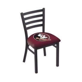 L00418 Black Wrinkle Florida State (Head) Stationary Chair with Ladder Style Back by Holland Bar Stool Co., L00418FSU-HD