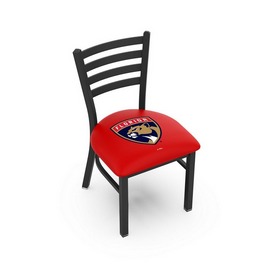 L00418 Black Wrinkle Florida Panthers Stationary Chair with Ladder Style Back by Holland Bar Stool Co., L00418FlaPan