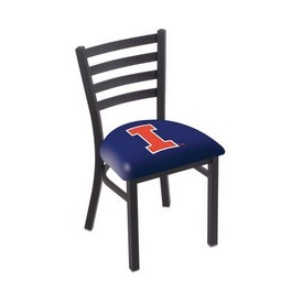 L00418 Black Wrinkle Illinois Stationary Chair with Ladder Style Back by Holland Bar Stool Co., L00418IlliniU
