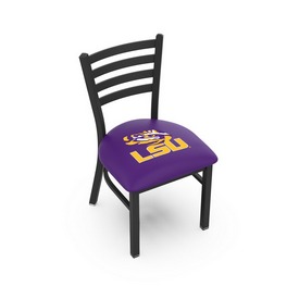 L00418 Black Wrinkle Louisiana State Stationary Chair with Ladder Style Back by Holland Bar Stool Co., L00418LaStUn