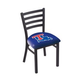 L00418 Black Wrinkle Louisiana Tech Stationary Chair with Ladder Style Back by Holland Bar Stool Co., L00418LaTech