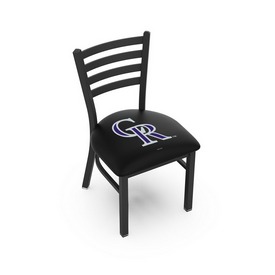 L00418 Colorado Rockies 18" Chair with Black Wrinkle Finish, L00418MLBCol