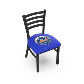 L00418 New York Mets 18" Chair with Black Wrinkle Finish, L00418MLBNYM