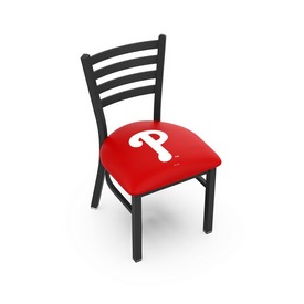 L00418 Philadelphia Phillies 18" Chair with Black Wrinkle Finish, L00418MLBPhi