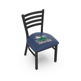 L00418 Black Wrinkle Notre Dame (Leprechaun) Stationary Chair with Ladder Style Back by Holland Bar Stool Co., L00418ND-Lep