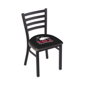 L00418 Black Wrinkle Northern Illinois Stationary Chair with Ladder Style Back by Holland Bar Stool Co., L00418NorIll