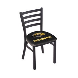L00418 Black Wrinkle Southern Miss Stationary Chair with Ladder Style Back by Holland Bar Stool Co., L00418SouMis