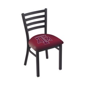 L00418 Black Wrinkle Texas A&M Stationary Chair with Ladder Style Back by Holland Bar Stool Co., L00418TexA-M