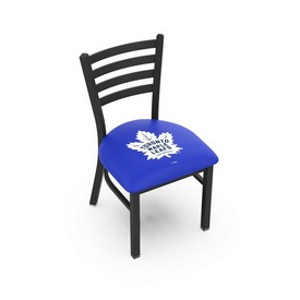 L00418 Black Wrinkle Toronto Maple Leafs Stationary Chair with Ladder Style Back by Holland Bar Stool Co., L00418TorMpl