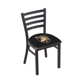 L00418 Black Wrinkle US Military Academy (ARMY) Stationary Chair with Ladder Style Back by Holland Bar Stool Co., L00418USMilA