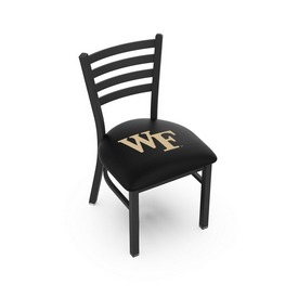 L00418 Black Wrinkle Wake Forest Stationary Chair with Ladder Style Back by Holland Bar Stool Co., L00418WakeFr