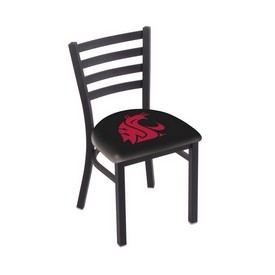 L00418 Black Wrinkle Washington State Stationary Chair with Ladder Style Back by Holland Bar Stool Co., L00418WashSt