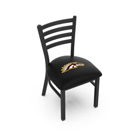 L00418 Black Wrinkle Western Michigan Stationary Chair with Ladder Style Back by Holland Bar Stool Co., L00418WestMI