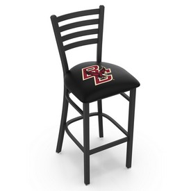 L004 Boston College 30" Stationary Bar Stool with Black Wrinkle Finish, L00430BostnC