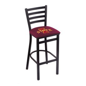 L004 Iowa State 30" Stationary Bar Stool with Black Wrinkle Finish, L00430IowaSt