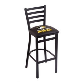 L004 Michigan Tech 25" Stationary Counter Stool with Black Wrinkle Finish, L00425MITech