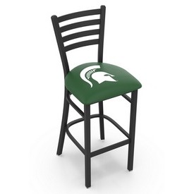 L004 Michigan State 25" Stationary Counter Stool with Black Wrinkle Finish, L00425MichSt