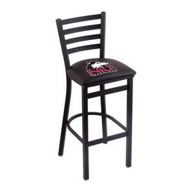 L004 Northern Illinois 25" Stationary Counter Stool with Black Wrinkle Finish, L00425NorIll
