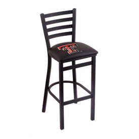 L004 Texas Tech 25" Stationary Counter Stool with Black Wrinkle Finish, L00425TXTech