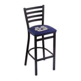 L004 Utah State 30" Stationary Bar Stool with Black Wrinkle Finish, L00430UtahSt