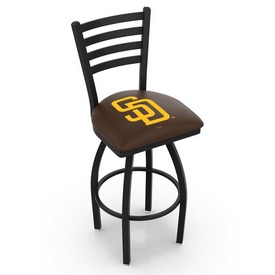 L014 San Diego Padres Swivel Stool with Black Wrinkle Finish by HBS, AGS-L01425MLBSDP L014 San Diego Padres Swivel Stool with Black Wrinkle Finish by HBS, AGS-L01425MLBSDP