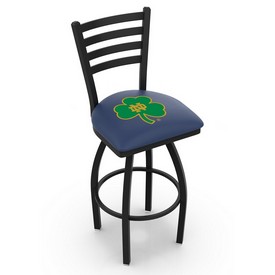 L014 Notre Dame (Shamrock) Swivel Stool with Black Wrinkle Finish, L014ND-Shm L014 Notre Dame (Shamrock) Swivel Stool with Black Wrinkle Finish, L014ND-Shm