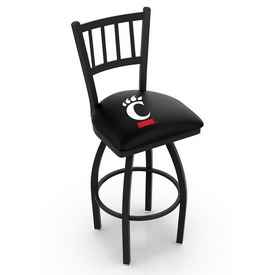L018 - Black Wrinkle Cincinnati Swivel Bar Stool with Jailhouse Style Back by Holland Bar Stool Co., L018Cincin L018 - Black Wrinkle Cincinnati Swivel Bar Stool with Jailhouse Style Back by Holland Bar Stool Co., L018Cincin