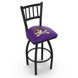L018 - Black Wrinkle East Carolina Swivel Bar Stool with Jailhouse Style Back by Holland Bar Stool Co., L018Ecarol L018 - Black Wrinkle East Carolina Swivel Bar Stool with Jailhouse Style Back by Holland Bar Stool Co., L018Ecarol