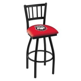 L018 - Black Wrinkle Georgia "Bulldog" Swivel Bar Stool with Jailhouse Style Back by Holland Bar Stool Co., L018GA-Dog L018 - Black Wrinkle Georgia "Bulldog" Swivel Bar Stool with Jailhouse Style Back by Holland Bar Stool Co., L018GA-Dog