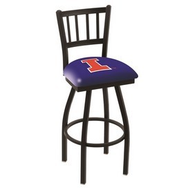 L018 - Black Wrinkle Illinois Swivel Bar Stool with Jailhouse Style Back by Holland Bar Stool Co., L018IlliniU L018 - Black Wrinkle Illinois Swivel Bar Stool with Jailhouse Style Back by Holland Bar Stool Co., L018IlliniU