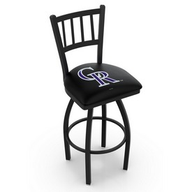 L018 Colorado Rockies Swivel Stool with Black Wrinkle Finish by HBS, AGS-L01825MLBCol L018 Colorado Rockies Swivel Stool with Black Wrinkle Finish by HBS, AGS-L01825MLBCol