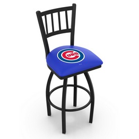 L018 Chicago Cubs Swivel Stool with Black Wrinkle Finish by HBS, AGS-L01825MLBCub L018 Chicago Cubs Swivel Stool with Black Wrinkle Finish by HBS, AGS-L01825MLBCub