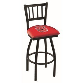 L018 - Black Wrinkle North Carolina State Swivel Bar Stool with Jailhouse Style Back by Holland Bar Stool Co., L018NCarSt L018 - Black Wrinkle North Carolina State Swivel Bar Stool with Jailhouse Style Back by Holland Bar Stool Co., L018NCarSt