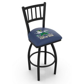 L018 - Black Wrinkle Notre Dame (Leprechaun) Swivel Bar Stool with Jailhouse Style Back by Holland Bar Stool Co., L018ND-Lep L018 - Black Wrinkle Notre Dame (Leprechaun) Swivel Bar Stool with Jailhouse Style Back by Holland Bar Stool Co., L018ND-Lep