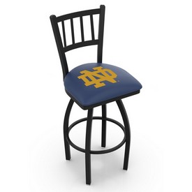 L018 - Black Wrinkle Notre Dame (ND) Swivel Bar Stool with Jailhouse Style Back by Holland Bar Stool Co., L018ND-ND L018 - Black Wrinkle Notre Dame (ND) Swivel Bar Stool with Jailhouse Style Back by Holland Bar Stool Co., L018ND-ND