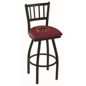 L018 - Black Wrinkle Texas State Swivel Bar Stool with Jailhouse Style Back by Holland Bar Stool Co., L018TexsSt L018 - Black Wrinkle Texas State Swivel Bar Stool with Jailhouse Style Back by Holland Bar Stool Co., L018TexsSt