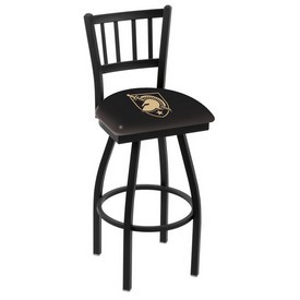 L018 - Black Wrinkle US Military Academy (ARMY) Swivel Bar Stool with Jailhouse Style Back by Holland Bar Stool Co., L018USMilA L018 - Black Wrinkle US Military Academy (ARMY) Swivel Bar Stool with Jailhouse Style Back by Holland Bar Stool Co., L018USMilA