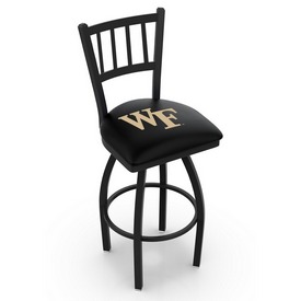 L018 - Black Wrinkle Wake Forest Swivel Bar Stool with Jailhouse Style Back by Holland Bar Stool Co., L018WakeFr L018 - Black Wrinkle Wake Forest Swivel Bar Stool with Jailhouse Style Back by Holland Bar Stool Co., L018WakeFr