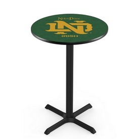 L211 Notre Dame (Vintage) Pub Table with Black Wrinkle Finish by Holland Bar Stool Co.