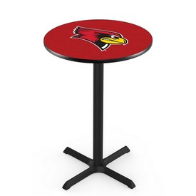 L211 - Black Wrinkle Illinois State Pub Table by Holland Bar Stool Co.