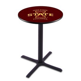 L211 - Black Wrinkle Iowa State Pub Table by Holland Bar Stool Co. L211 - Black Wrinkle Iowa State Pub Table by Holland Bar Stool Co.