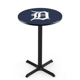 L211 Detroit Tigers Pub Table with Black Wrinkle Finish by HBS, AGS-L211B3630MLBDet L211 Detroit Tigers Pub Table with Black Wrinkle Finish by HBS, AGS-L211B3630MLBDet